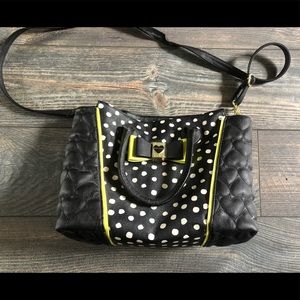 Betsey Johnson Black and Whote polka dot purse